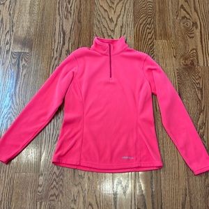 Eddie Bauer Pink Fleece Quarter Zip